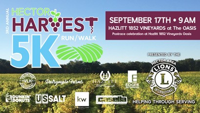 Hector Harvest 5K poster